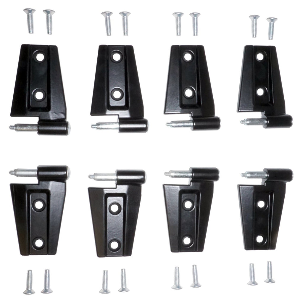 Crown Automotive Jeep Replacement 55395384K8 Black Primer Door Hinge Set (Door Side) for 2007-18 Jeep JK Wrangler w/ 4-Doors for Select Jeep Wrangler, Jeep Wrangler JK