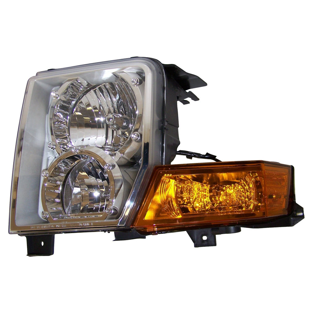 Crown Automotive Jeep Replacement 55396537AI Left Headlight Assembly for 06-10 XK Commander w/ Halogen Lights, Incl. Bulbs for Select Jeep Commander