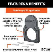 Load image into Gallery viewer, CURT 55417 Chevrolet and GMC Truck Bed 7-Way Opening Cover Plate
