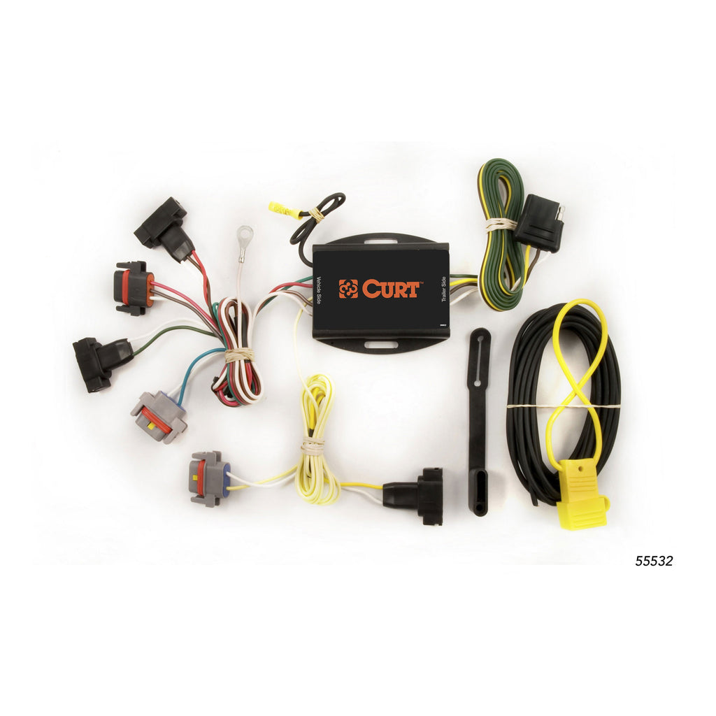 CURT 55532 Custom Wiring Harness, 4-Way Flat Output, Select Chrysler PT Cruiser
