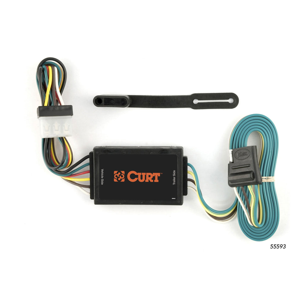 CURT 55593 Custom Wiring Connector, 4-Way Flat Output, Select Mazda CX-7