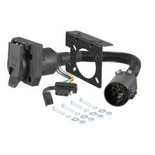Load image into Gallery viewer, CURT 55774 Dual-Output 7 &amp; 4-Way Connector (Plugs into USCAR) for Select Audi Q7, Buick Enclave, Buick Rainier, Cadillac Escalade, Cadillac Escalade ESV, Cadillac Escalade EXT, Cadillac XT5, Cadillac XT6, Chevrolet Avalanche, Chevrolet Avalanche 1500,