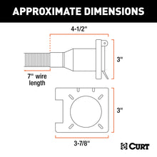 Load image into Gallery viewer, CURT 55774 Dual-Output 7 &amp; 4-Way Connector (Plugs into USCAR) for Select Audi Q7, Buick Enclave, Buick Rainier, Cadillac Escalade, Cadillac Escalade ESV, Cadillac Escalade EXT, Cadillac XT5, Cadillac XT6, Chevrolet Avalanche, Chevrolet Avalanche 1500,