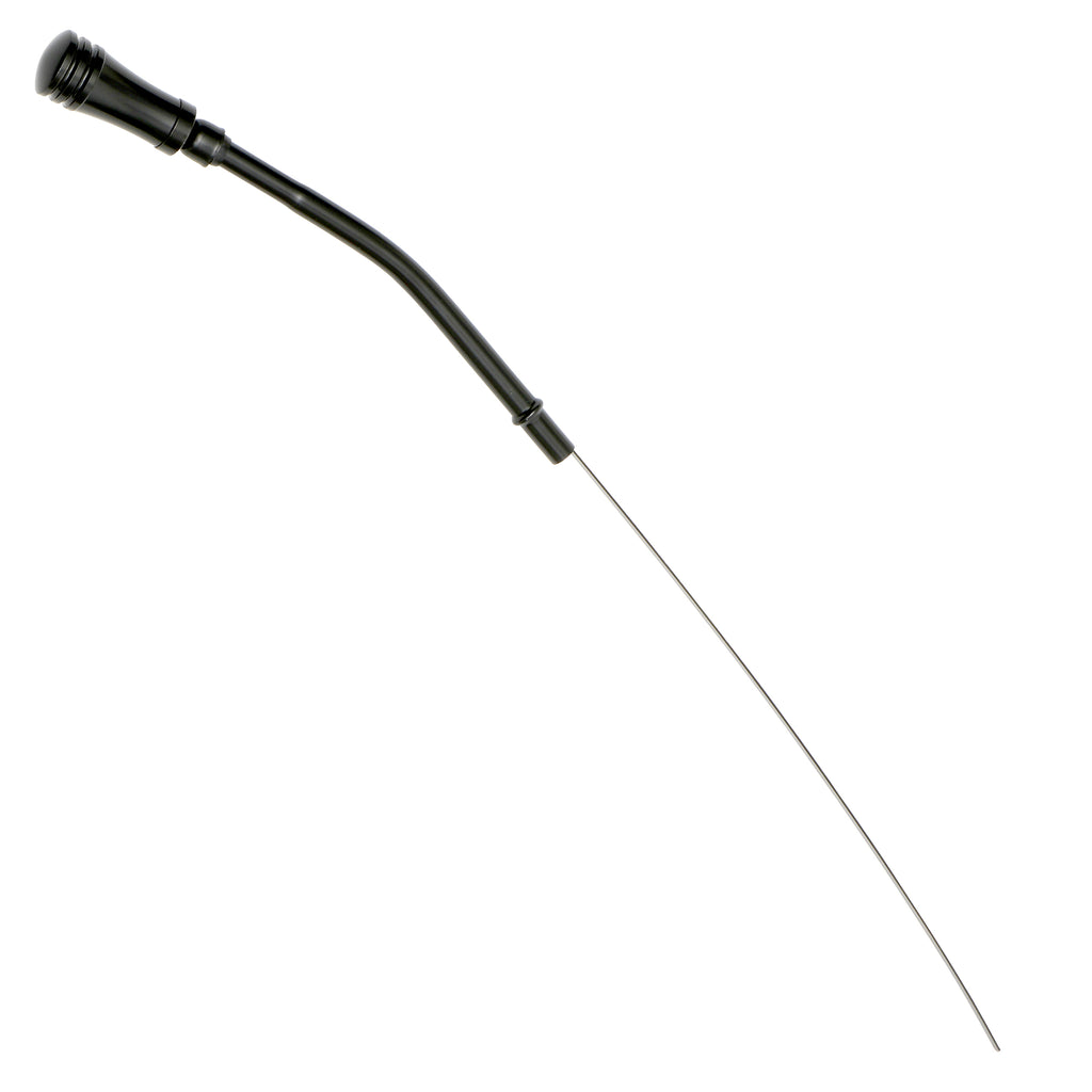 5579-Chevy-283350-Sb-Engine-Oil-Dipstick-Aluminum-Handle-Steel-StickTube-19In-Long-Black