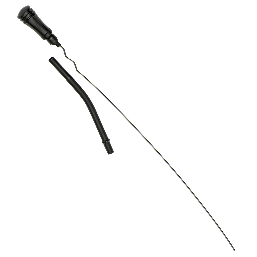 5579-Chevy-283350-Sb-Engine-Oil-Dipstick-Aluminum-Handle-Steel-StickTube-19In-Long-Black