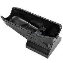 Load image into Gallery viewer, 5579-Chevy-283350-Sb-Steel-Engine-Oil-Pan-W-Kickouts-Street--Strip-Style-7Qt-Black