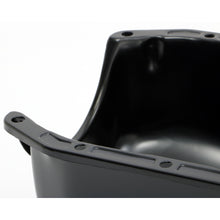 Load image into Gallery viewer, 5579-Chevy-283350-Sb-Steel-Engine-Oil-Pan-W-Kickouts-Street--Strip-Style-7Qt-Black