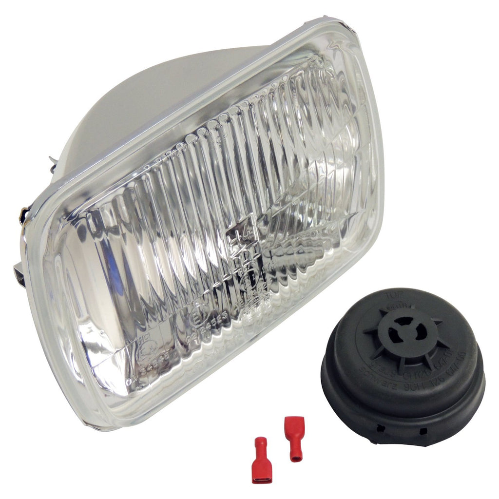 Crown Automotive Jeep Replacement 56000887 Left or Right Headlight for Jeep XJ Cherokee, Export only. Bulb not included. for Select Jeep Cherokee