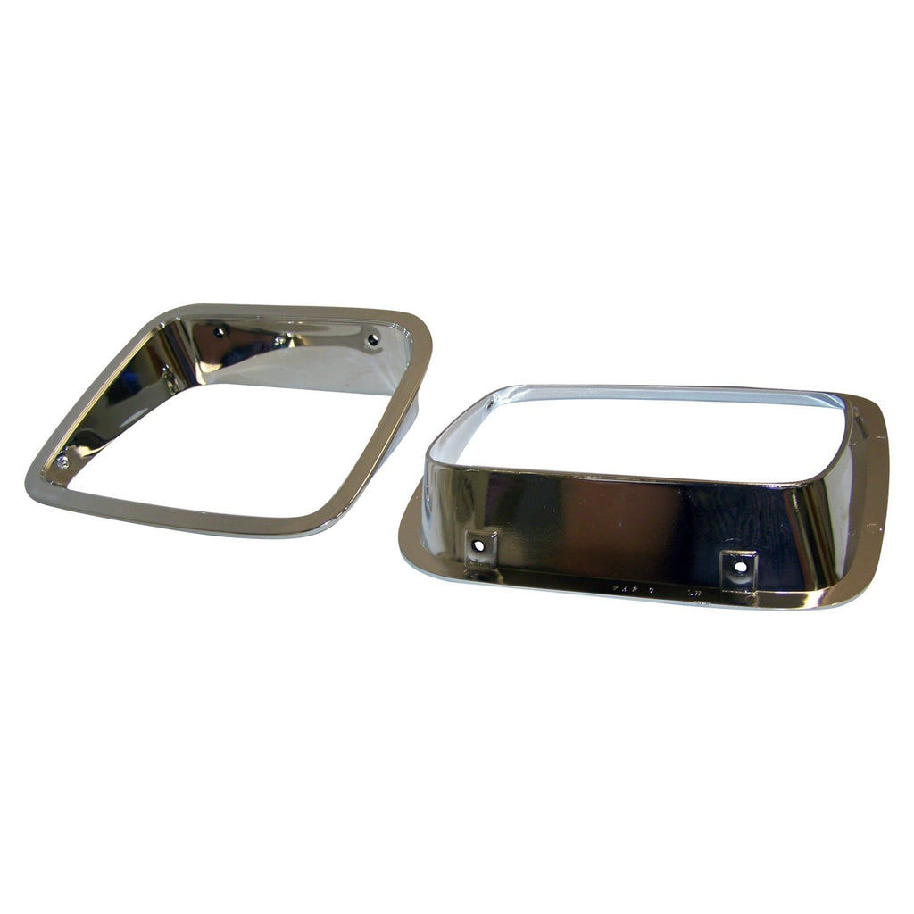 Crown Automotive Jeep Replacement 56003104K Chrome Headlight Bezel Kit for 87-95 Jeep YJ Wrangler, L and R, USA & Canada for Select Jeep Wrangler