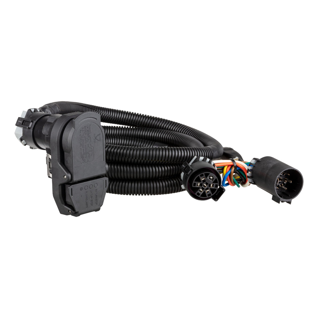 CURT 56003 7' Custom Wiring Extension Harness (Adds 4-Way, 7-Way RV Blade to Truck Bed) for Select Chevrolet Silverado 1500, Chevrolet Silverado LTD, Chevrolet Silverado HD, Chevrolet Silverado HD, GMC Sierra 1500, GMC Sierra Limited, GMC Sierra HD, GMC