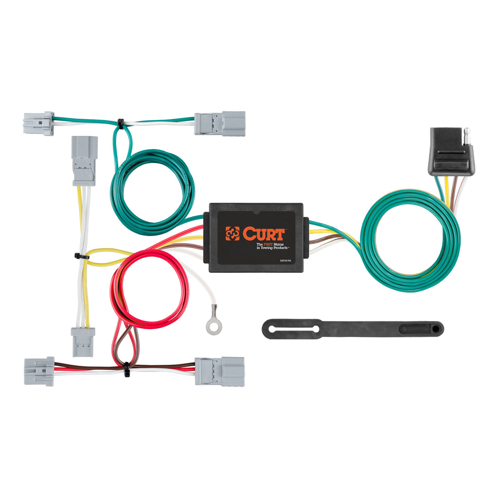 CURT 56011 Custom Wiring, 4-Way Flat, Select Civic, Fit, Accord, Mazda 3, CX-5, Galant