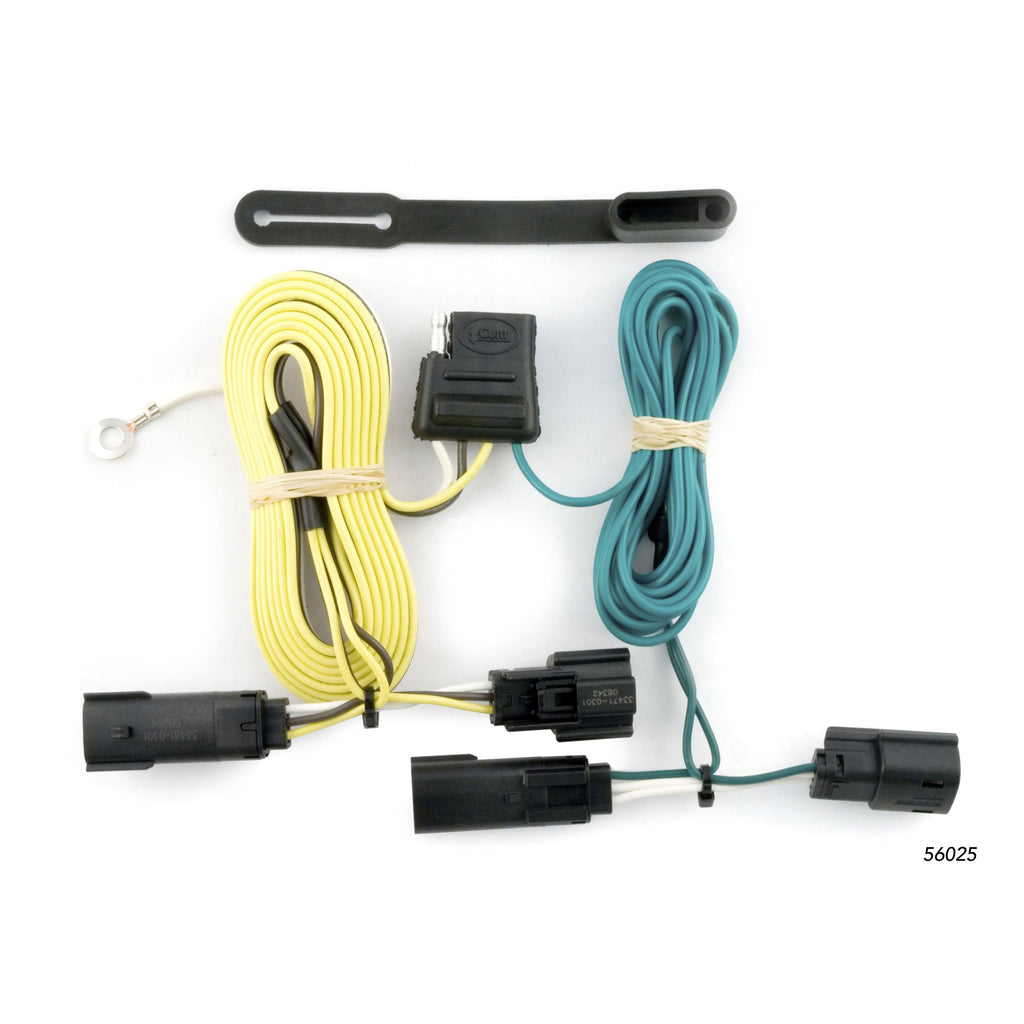 CURT 56025 Custom Wiring Harness; 4-Way Flat Output; Select Saturn Outlook - Truck Part Superstore