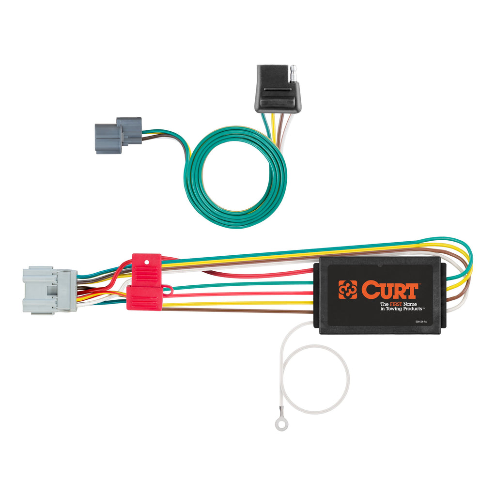 CURT 56029 Custom Wiring Connector, 4-Way Flat Output, Select Honda Element