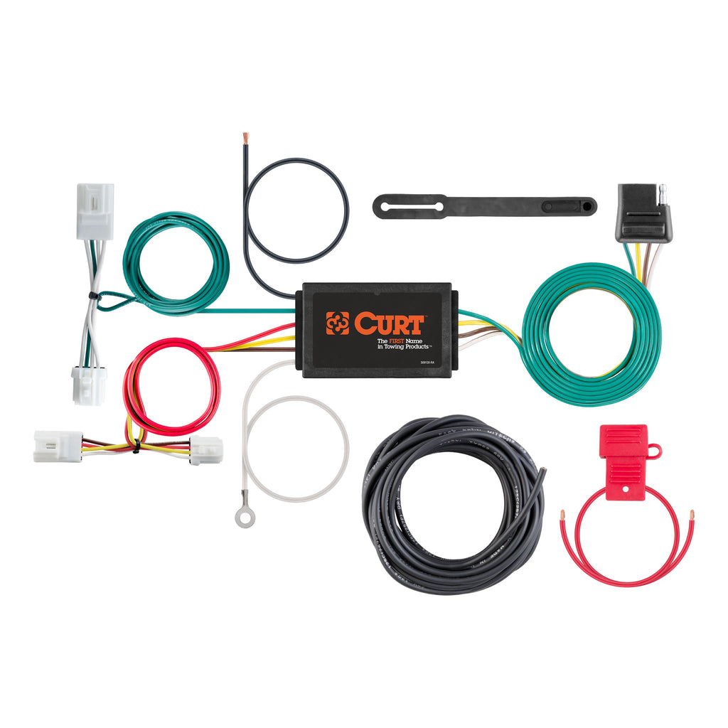 CURT 56033 Custom Wiring, 4-Way Flat, Select Infiniti G25, G35, G37, Q60, Nissan Rogue