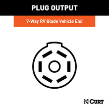 Load image into Gallery viewer, CURT 56080 7' 7-Way RV Blade Extension Harness (Routes to Truck Bed)