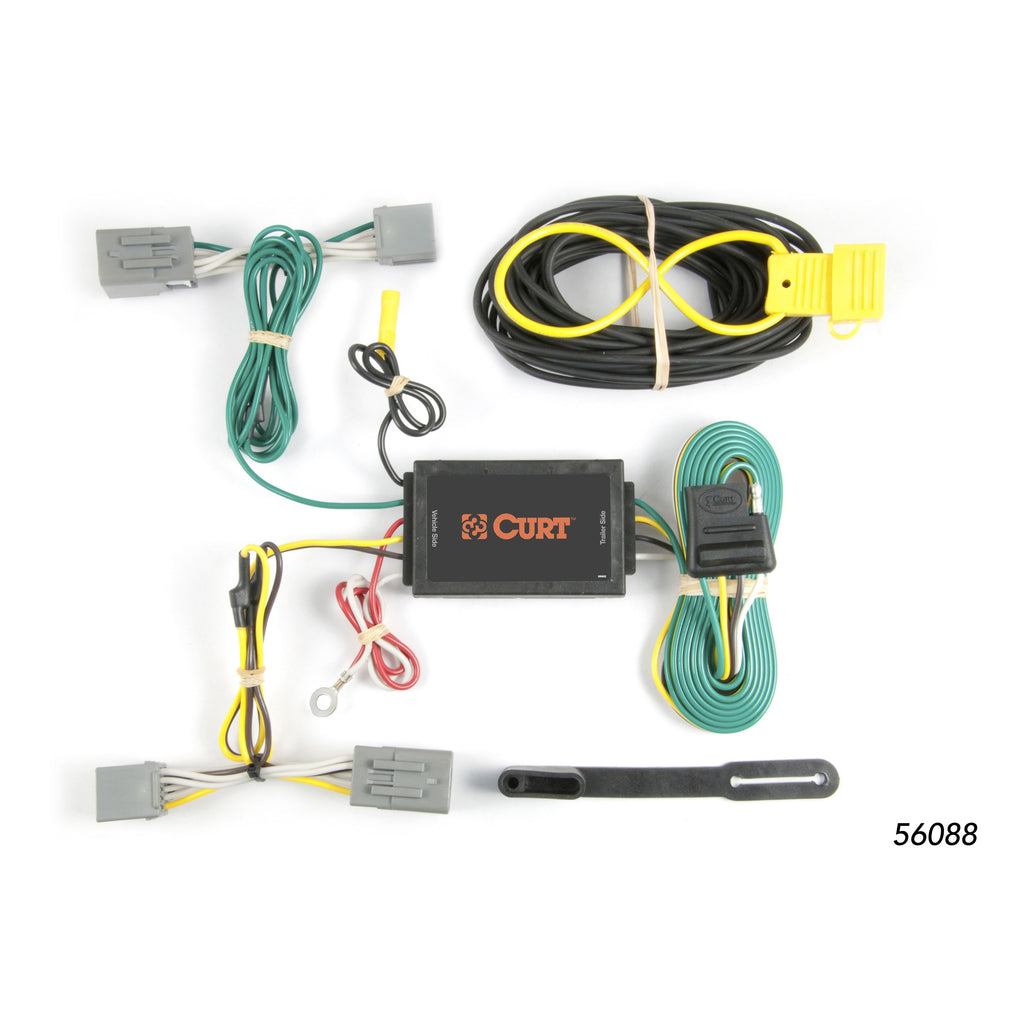 CURT 56088 Custom Wiring Harness, 4-Way Flat Output, Select Ford Mustang