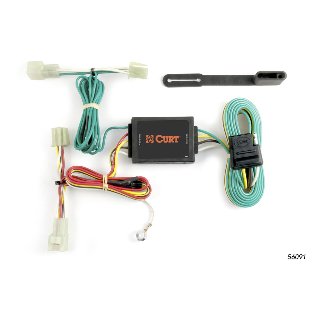 CURT 56091 Custom Wiring Harness, 4-Way Flat Output, Select Subaru Legacy sedan