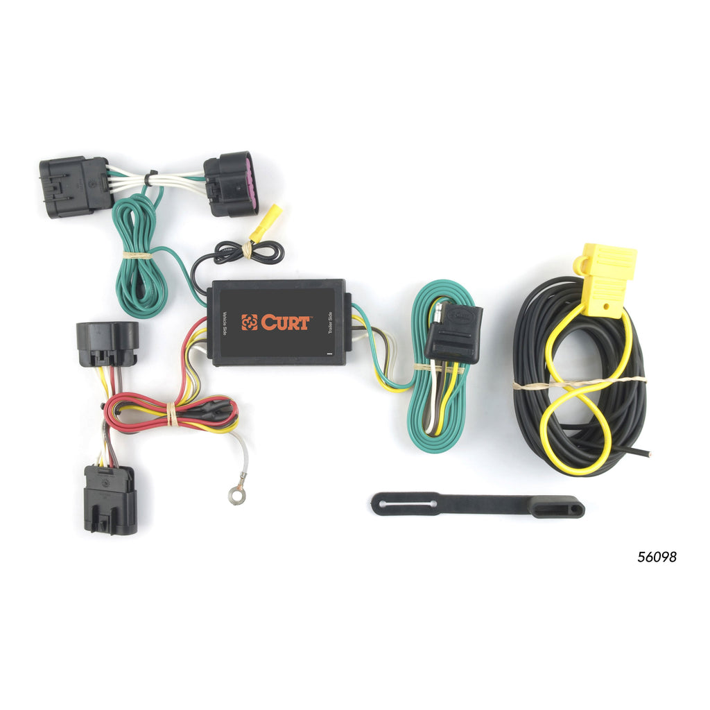 CURT 56098 Custom Wiring Harness, 4-Way Flat Output, Select Buick LaCrosse