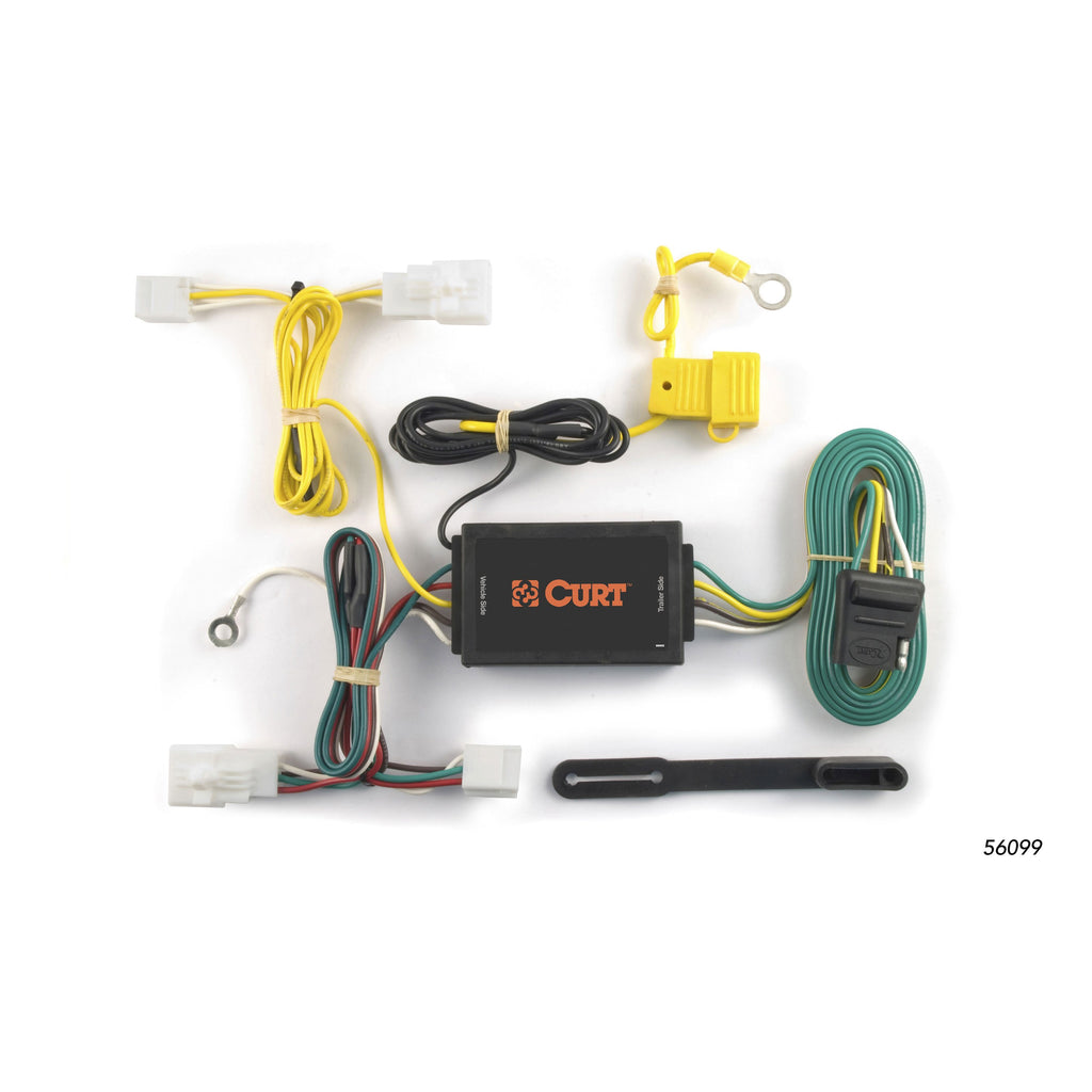 CURT 56099 Custom Wiring Harness, 4-Way Flat Output, Select Lexus HS250h, CT200h