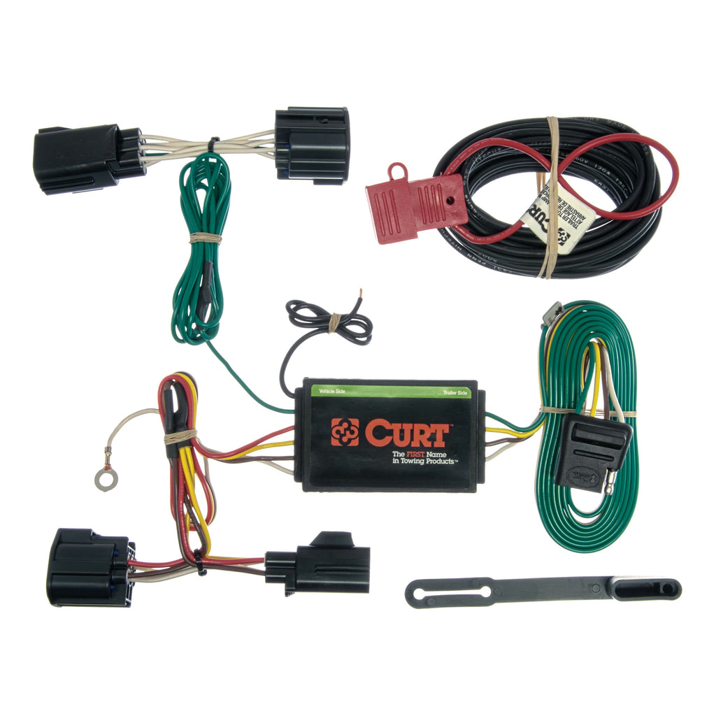 CURT 56140 Custom Wiring Harness, 4-Way Flat Output, Select Ford Focus Hatchback