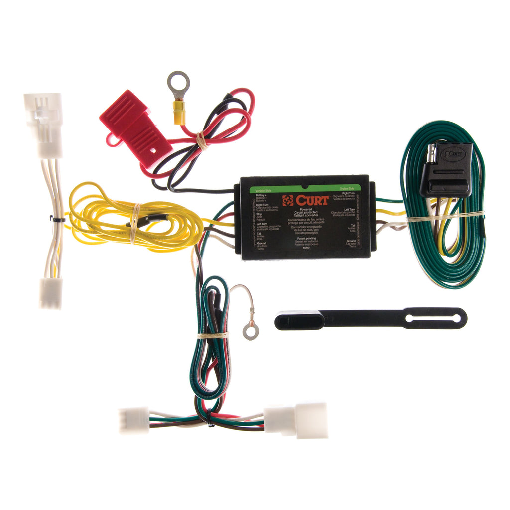 CURT 56147 Custom Wiring Harness, 4-Way Flat Output, Select Toyota Prius