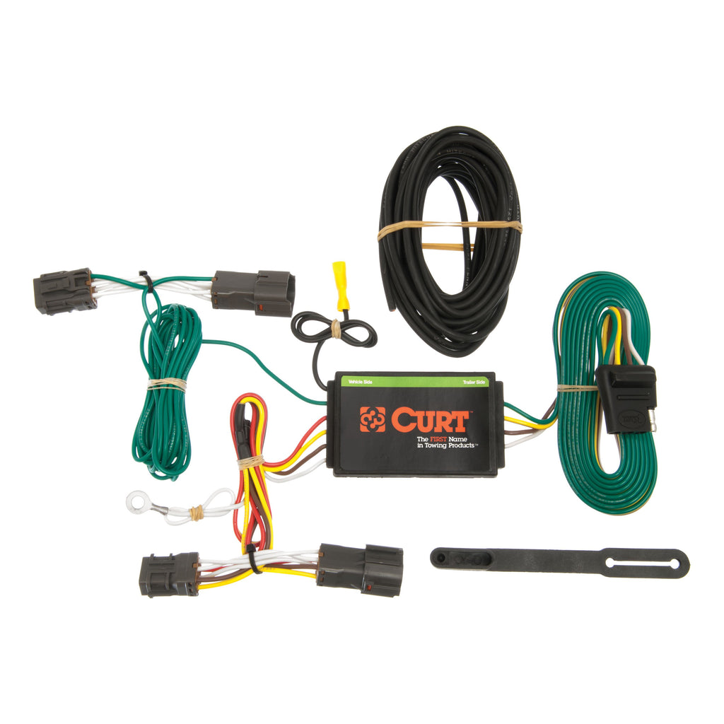 CURT 56153 Custom Wiring Harness, 4-Way Flat Output, Select Hyundai Veloster