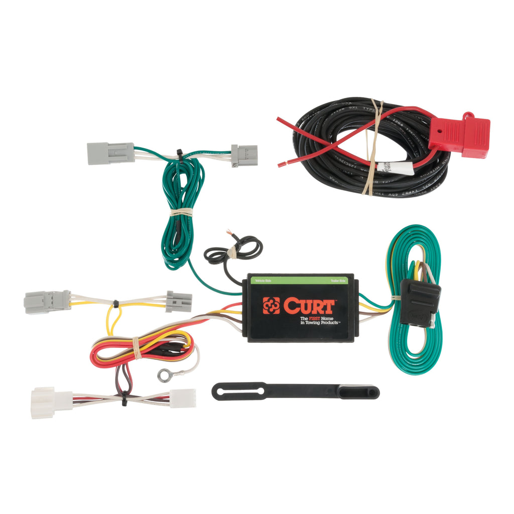 CURT 56173 Custom Wiring, 4-Way Flat Output, Select Honda Accord with LED Taillights