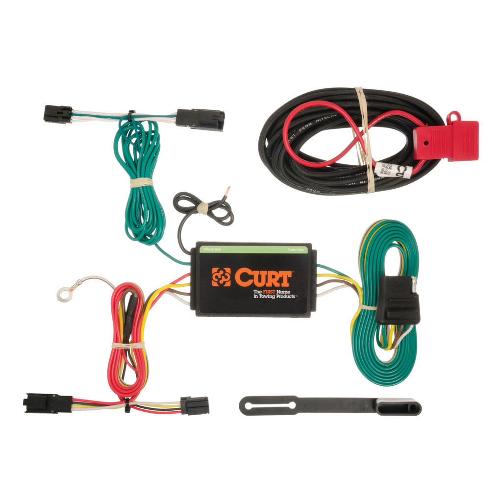 CURT 56176 Custom Wiring Harness, 4-Way Flat Output, Select Chevrolet Malibu