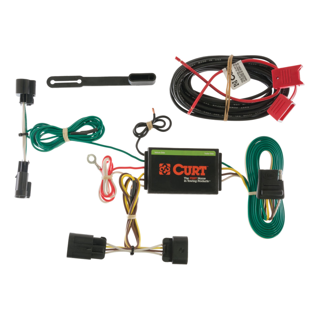 CURT 56180 Custom Wiring Harness, 4-Way Flat Output, Select Cadillac ATS