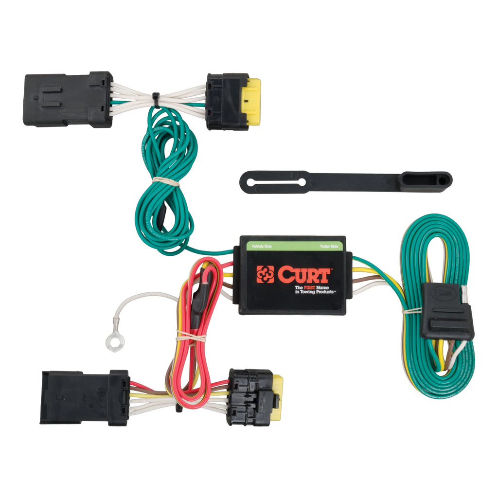 CURT 56185 Custom Wiring, 4-Way Flat, Select Nissan Versa Sedan without LED Taillights