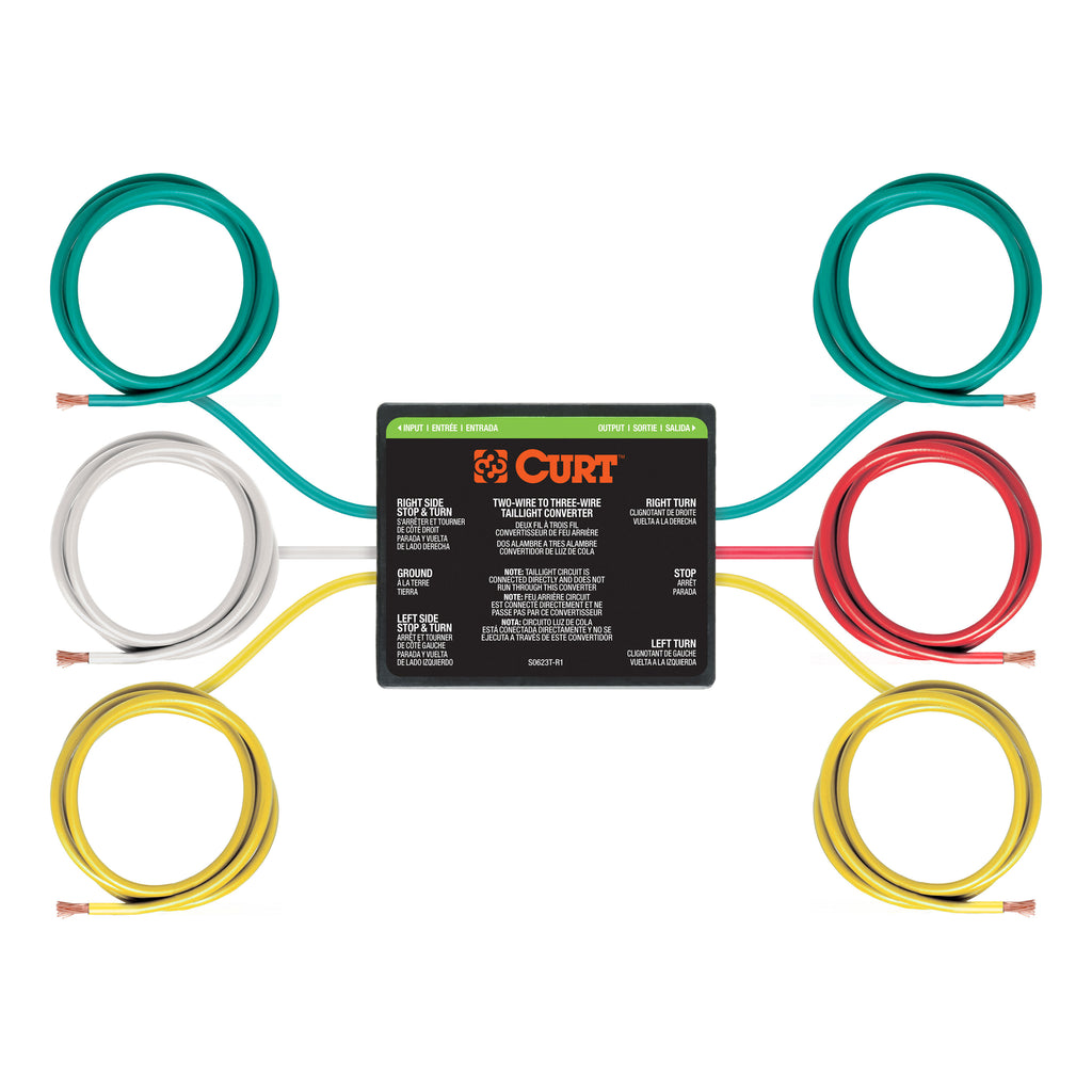 CURT 56196 2-to-3-Wire Taillight Converter