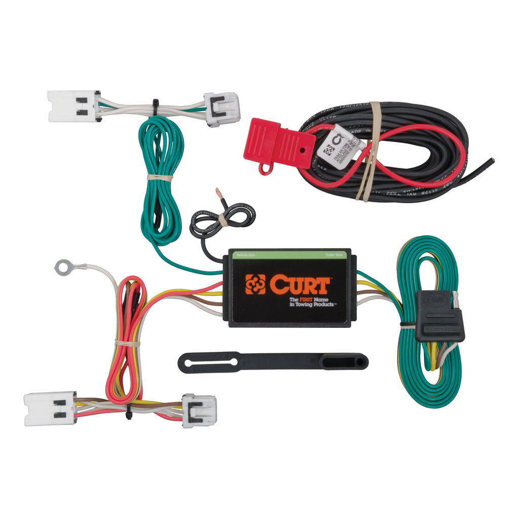 CURT 56205 Custom Wiring Harness, 4-Way Flat Output, Select Nissan Sentra