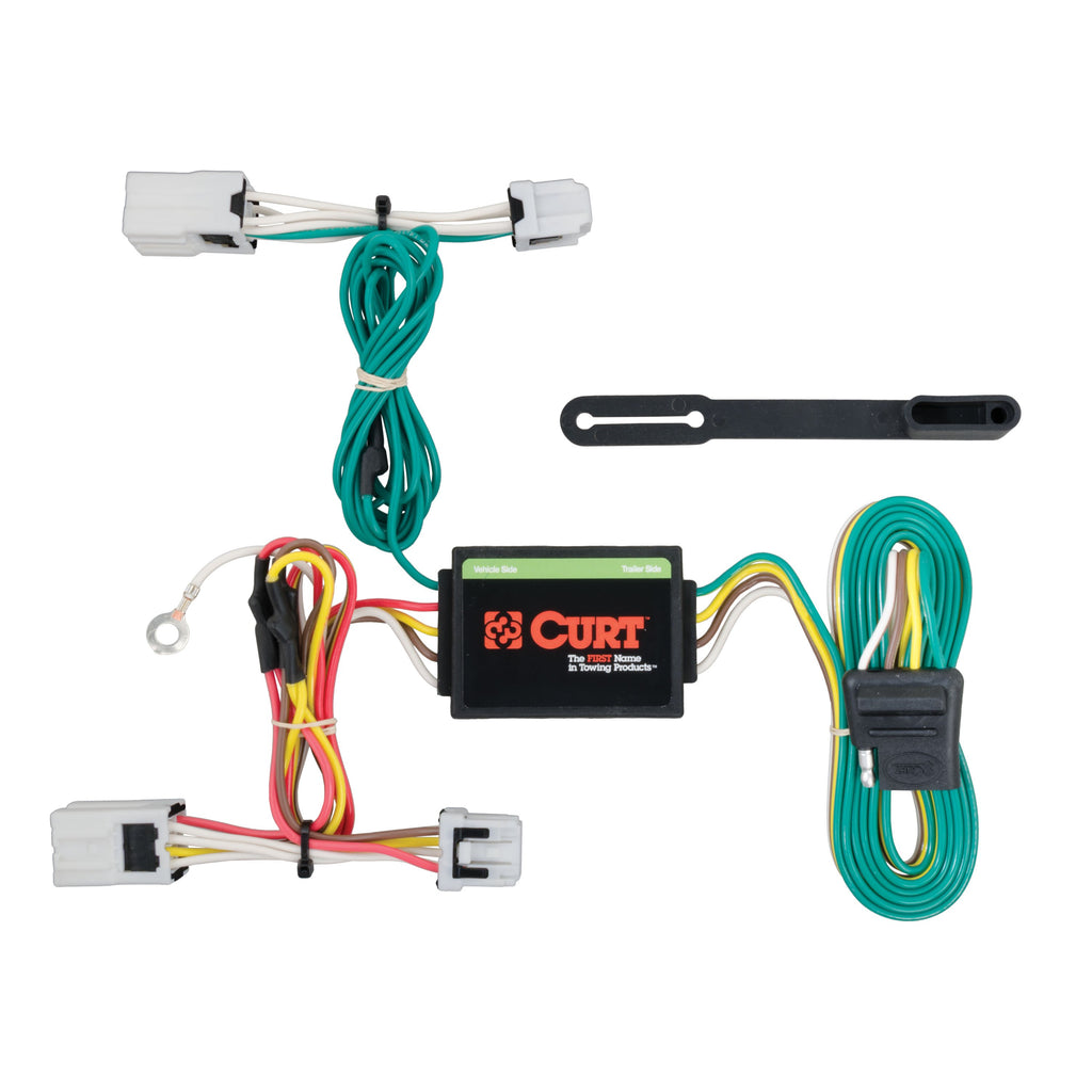 CURT 56206 Custom Wiring Harness, 4-Way Flat Output, Select Nissan Versa Note