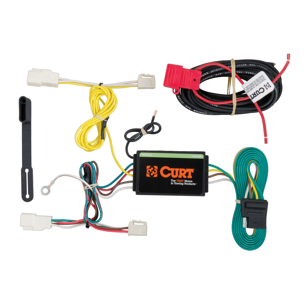 CURT 56212 Custom Wiring Harness, 4-Way Flat Output, Select Subaru Impreza, BRZ, Scion FR-S