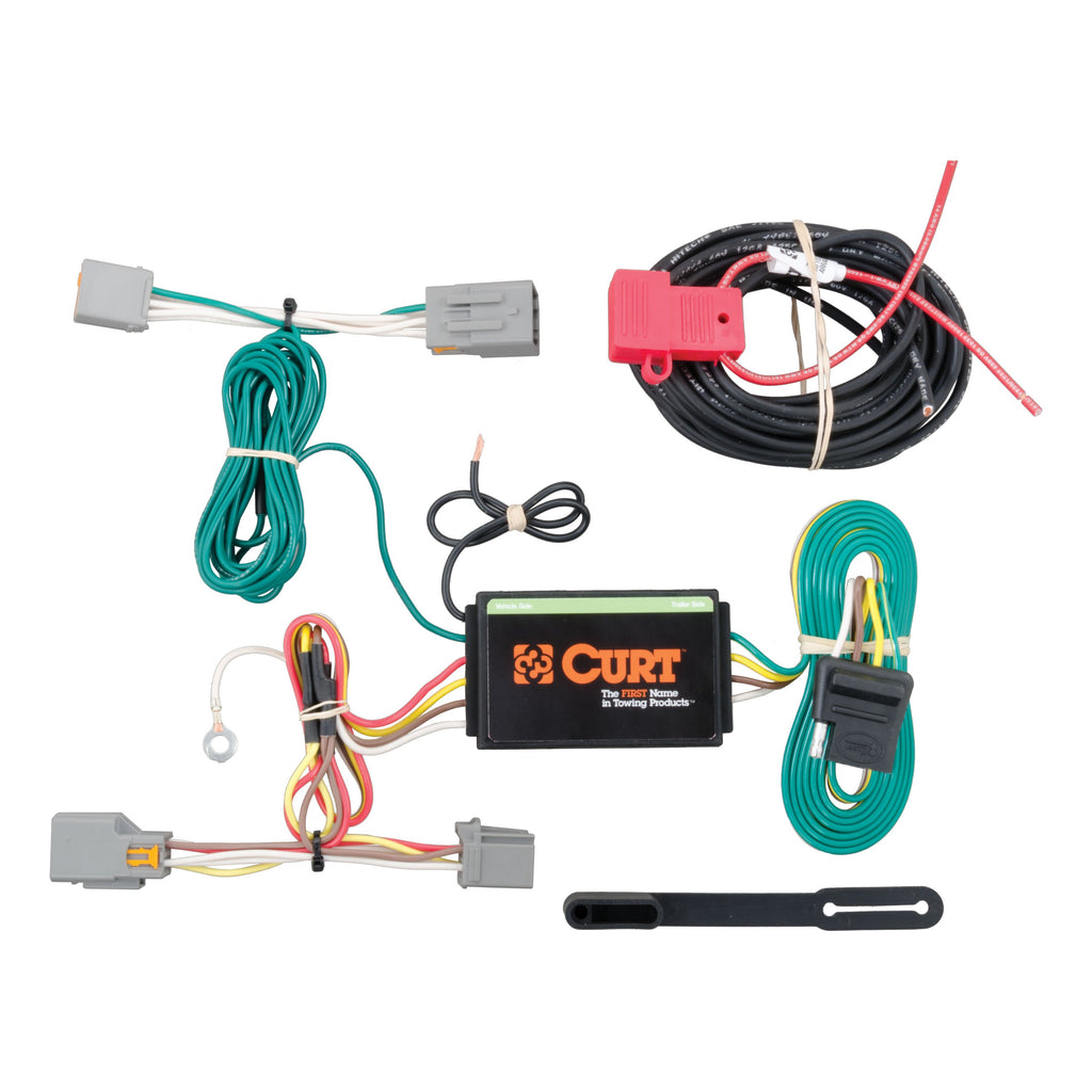 CURT 56218 Custom Wiring Harness, 4-Way Flat Output, Select Ford Transit Connect