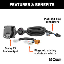 Load image into Gallery viewer, CURT 56226 Custom Wiring Connector, 7-Way RV Blade, Select Nissan and Suzuki