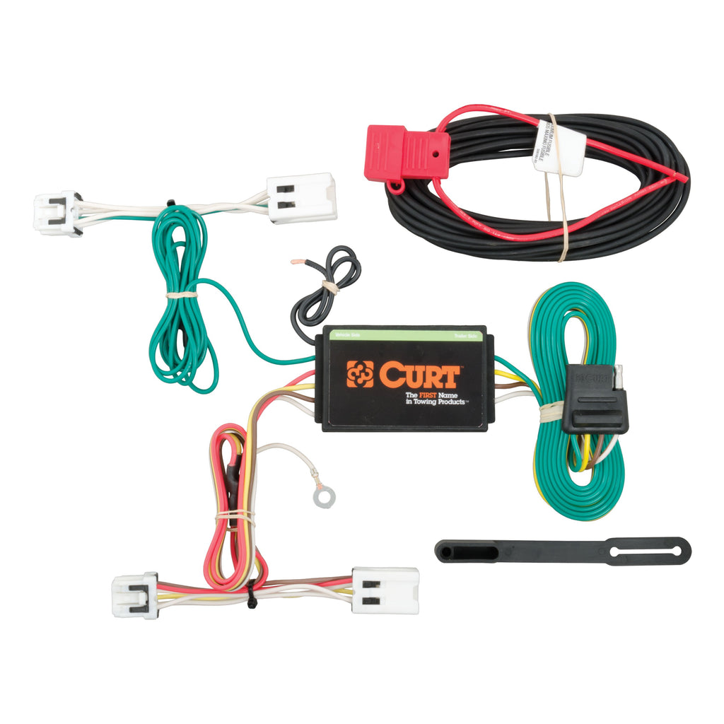 CURT 56227 Custom Wiring Harness, 4-Way Flat Output, Select Nissan Leaf
