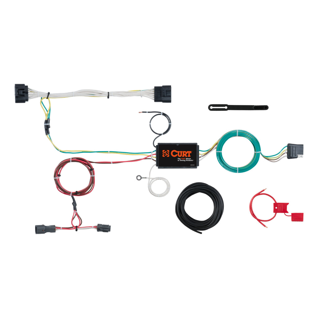 CURT 56251 Custom Wiring Harness, 4-Way Flat Output, Select Kia Sportage