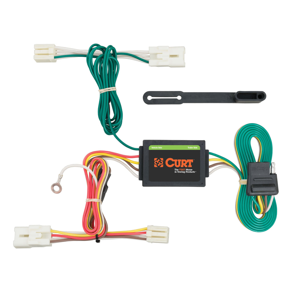 CURT 56254 Custom Wiring Harness, 4-Way Flat Output, Select Hyundai Accent Hatchback