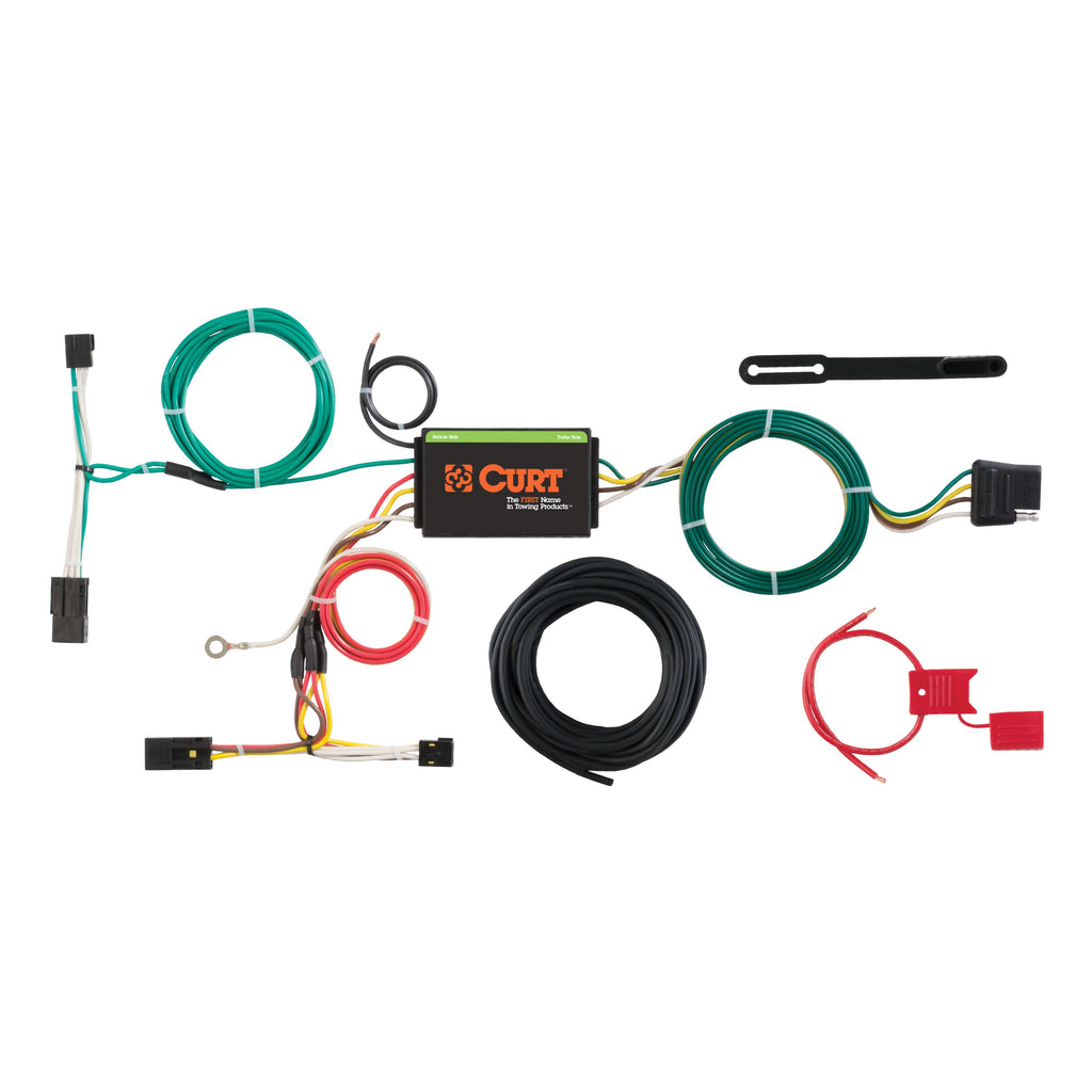 CURT 56257 Custom Wiring Harness, 4-Way Flat Output, Select Chevrolet Captiva Sport