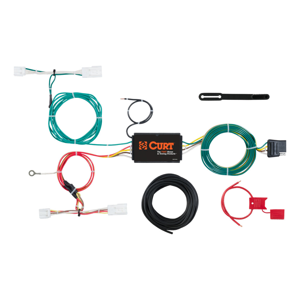 CURT 56268 Custom Wiring Harness, 4-Way Flat Output, Select Lexus NX200t, NX300h