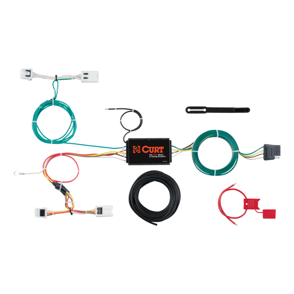 CURT 56279 Custom Wiring, 4-Way Flat Output, Select Chevrolet City Express, Nissan NV200