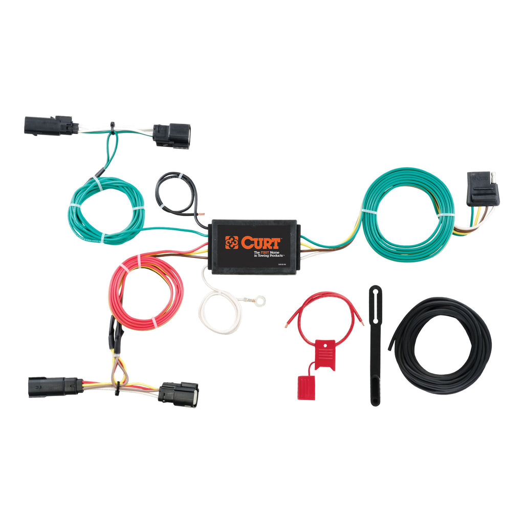 CURT 56292 Custom Wiring Harness, 4-Way Flat Output, Select Ford Edge Titanium