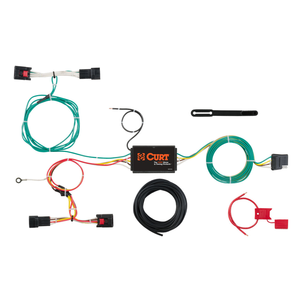 CURT 56297 Custom Wiring Harness, 4-Way Flat Output, Select Land Rover Discovery Sport