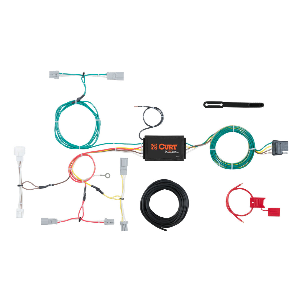 CURT 56299 Custom Wiring Harness, 4-Way Flat Output, Select Honda Accord Sedan
