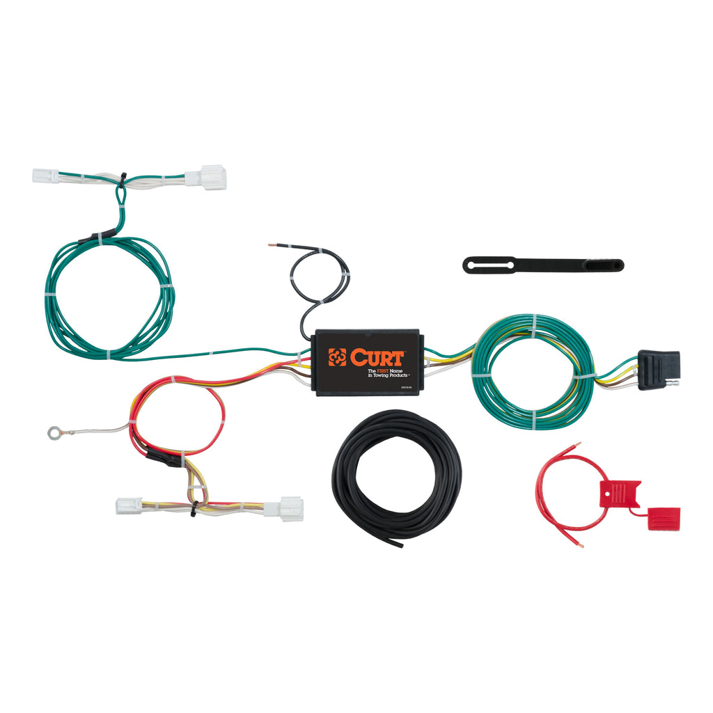 CURT 56300 Custom Wiring Harness, 4-Way Flat Output, Select Mazda CX-3, MX-5 Miata