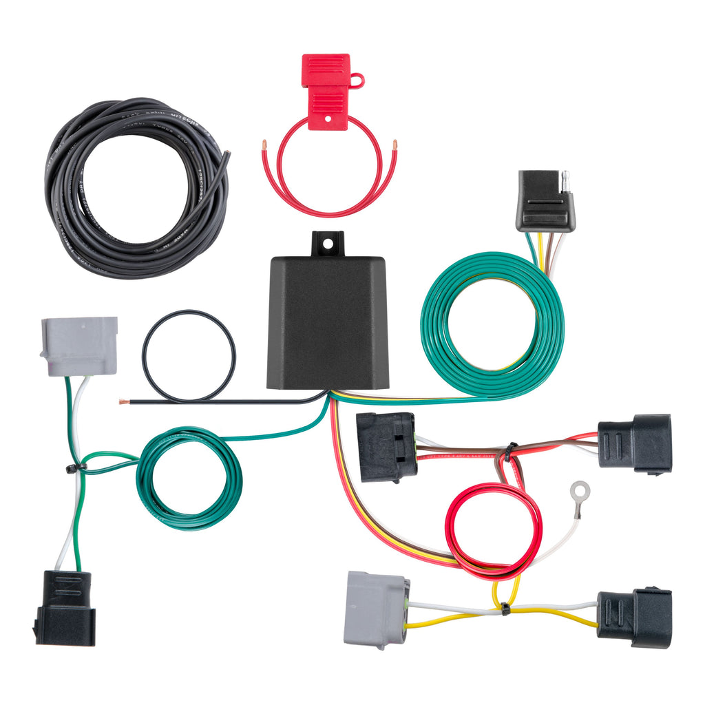 CURT 56345 Custom Wiring Harness, 4-Way Flat Output, Select Ford Escape, Mazda Tribute