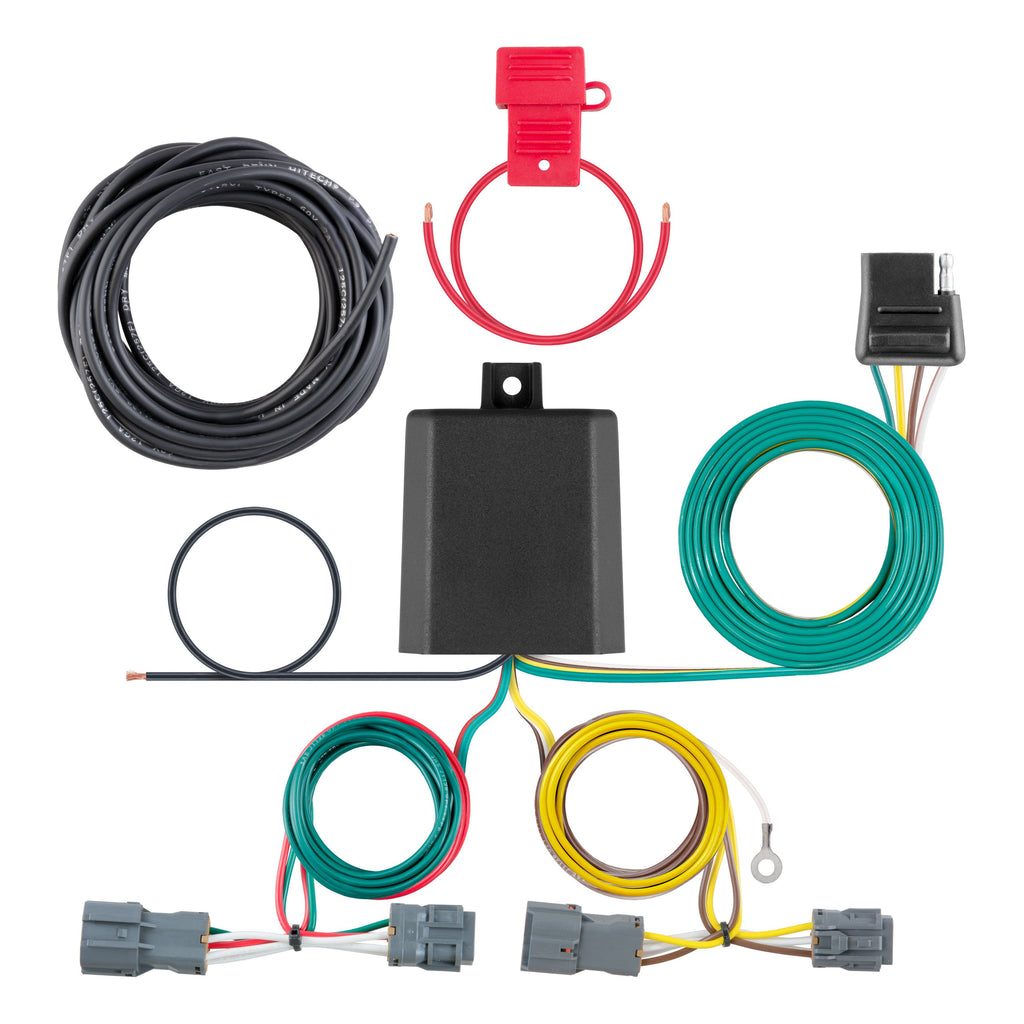 CURT 56347 Custom Wiring Harness, 4-Way Flat Output, Select Hyundai Entourage, Kia Sedona