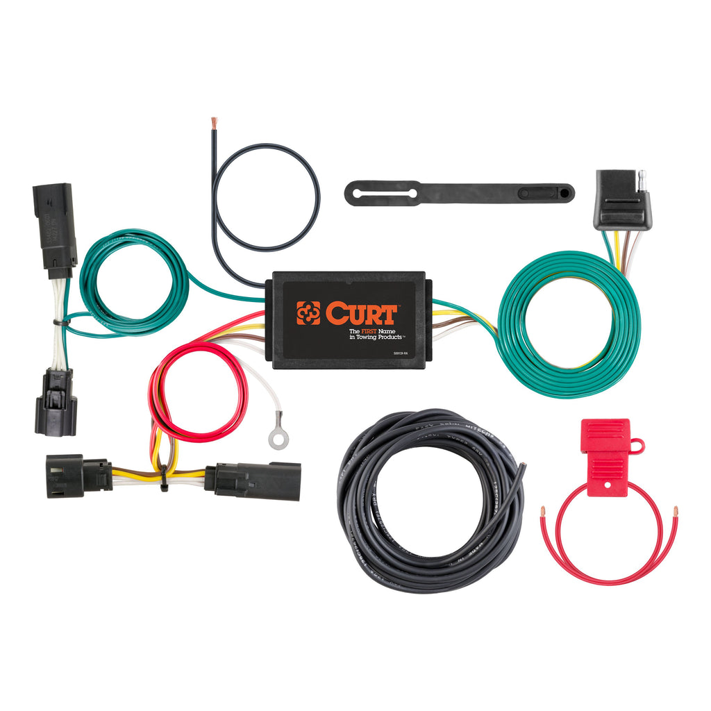 CURT 56363 Custom Wiring Harness, 4-Way Flat Output, Select Buick Encore