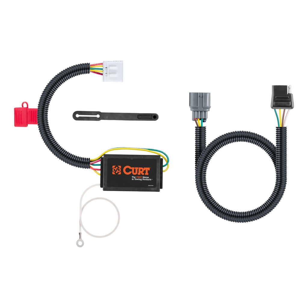 CURT 56365 Custom Wiring Connector, 4-Way Flat Output, Select Honda Pilot, Ridgeline